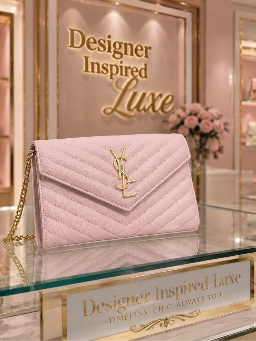 Parisian Luxe | Pink Leather Quilted Wallet - NWT
